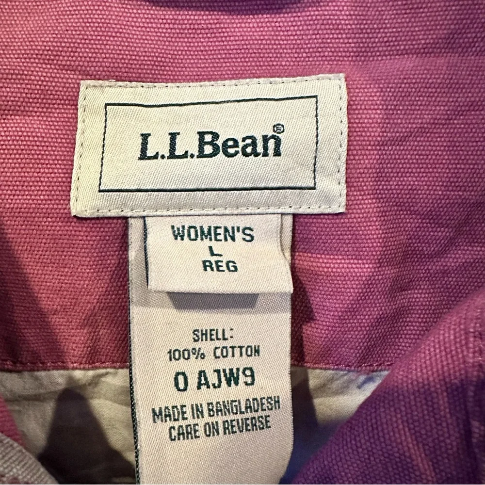 L.L. Bean full zip utility‎ work purple pink Jacket Womens barn vintage Carhartt